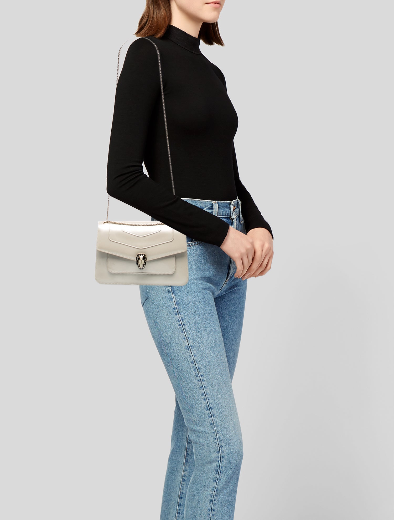 Bvlgari Patent Leather Shoulder Bag