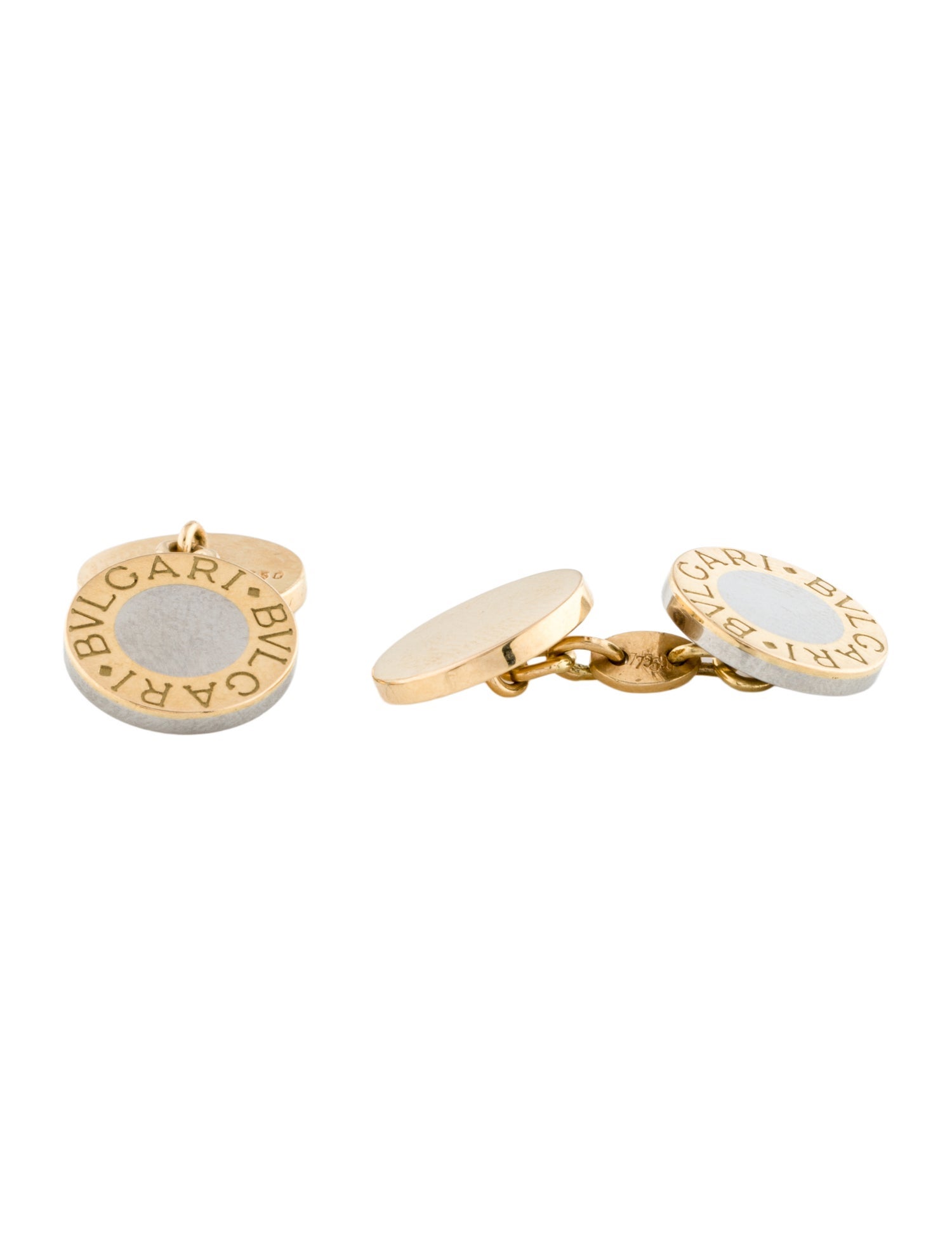 Bvlgari Vintage Two-Tone Cufflinks