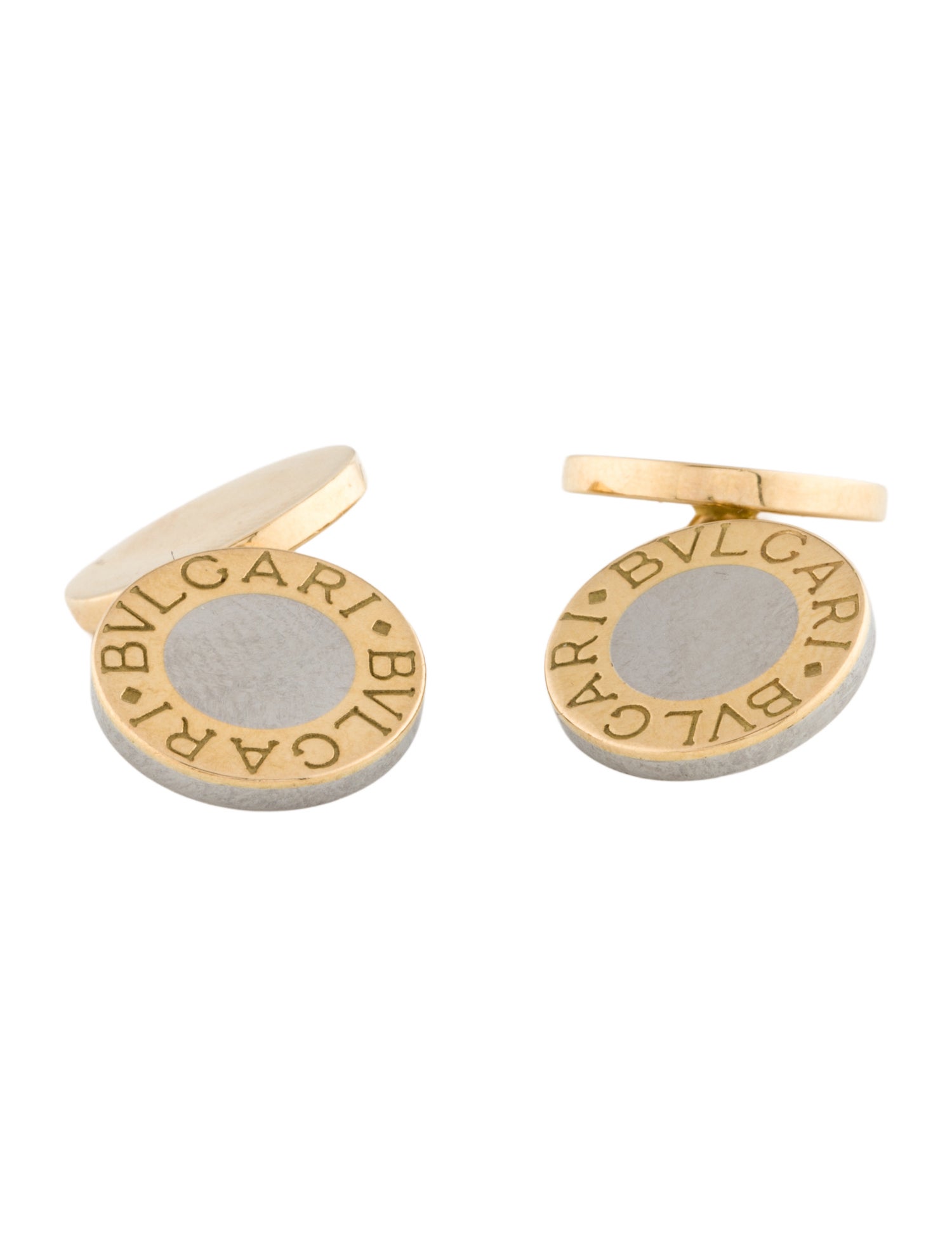 Bvlgari Vintage Two-Tone Cufflinks