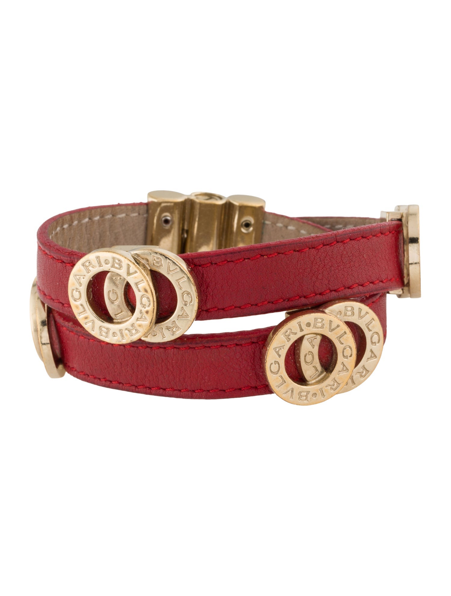 Bvlgari Leather Wrap Bracelet