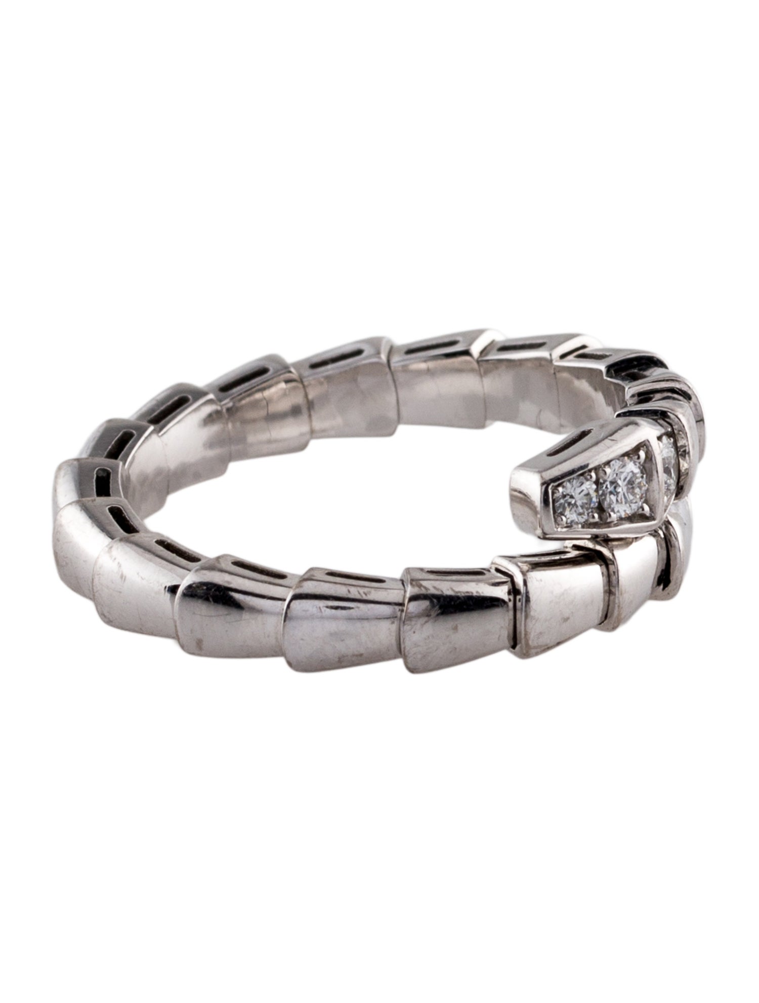 Bvlgari 18K Diamond Serpenti Viper Band
