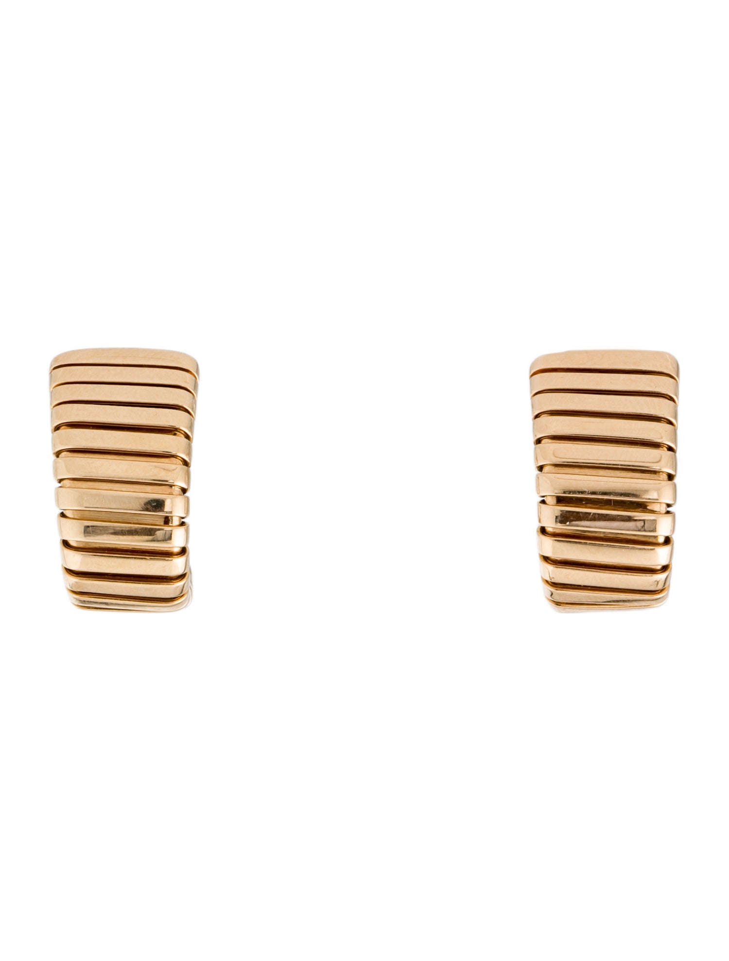 Bvlgari 18K Tubogas Hoop Earrings