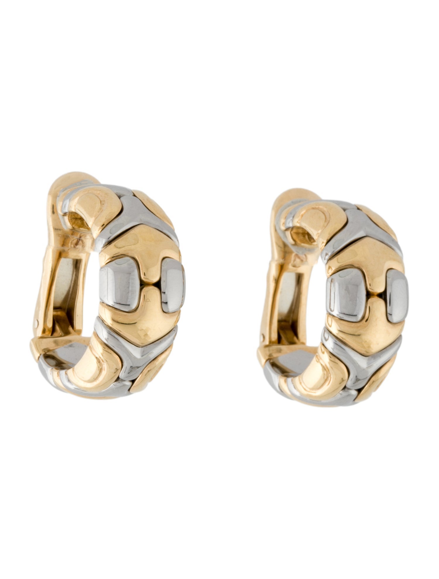 Bvlgari Two-Tone Parentesi Clip-On Earrings