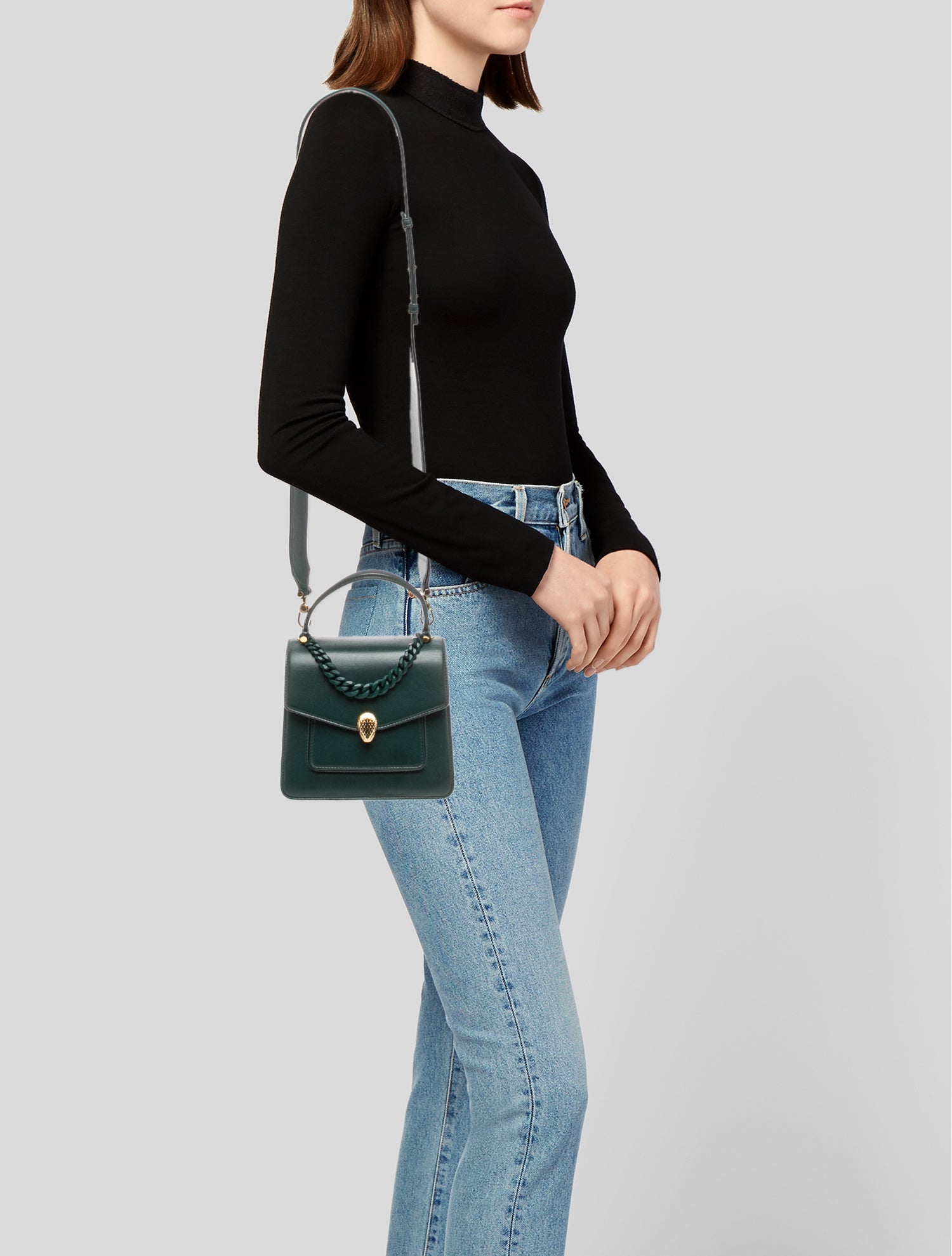 Bvlgari Leather Serpenti Forever Maxi Chain