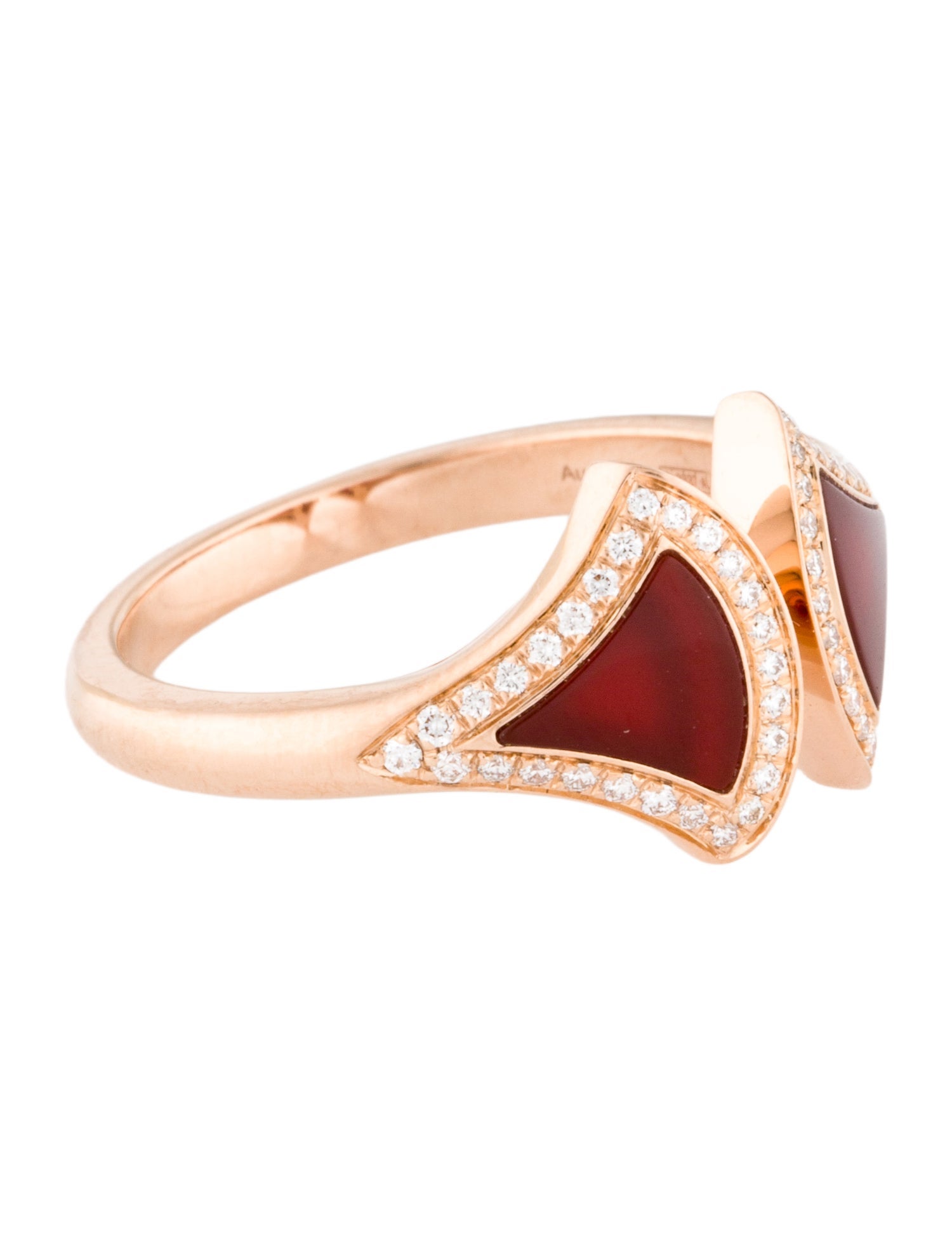 Bvlgari 18K Carnelian & Diamond Divas' Dream Ring
