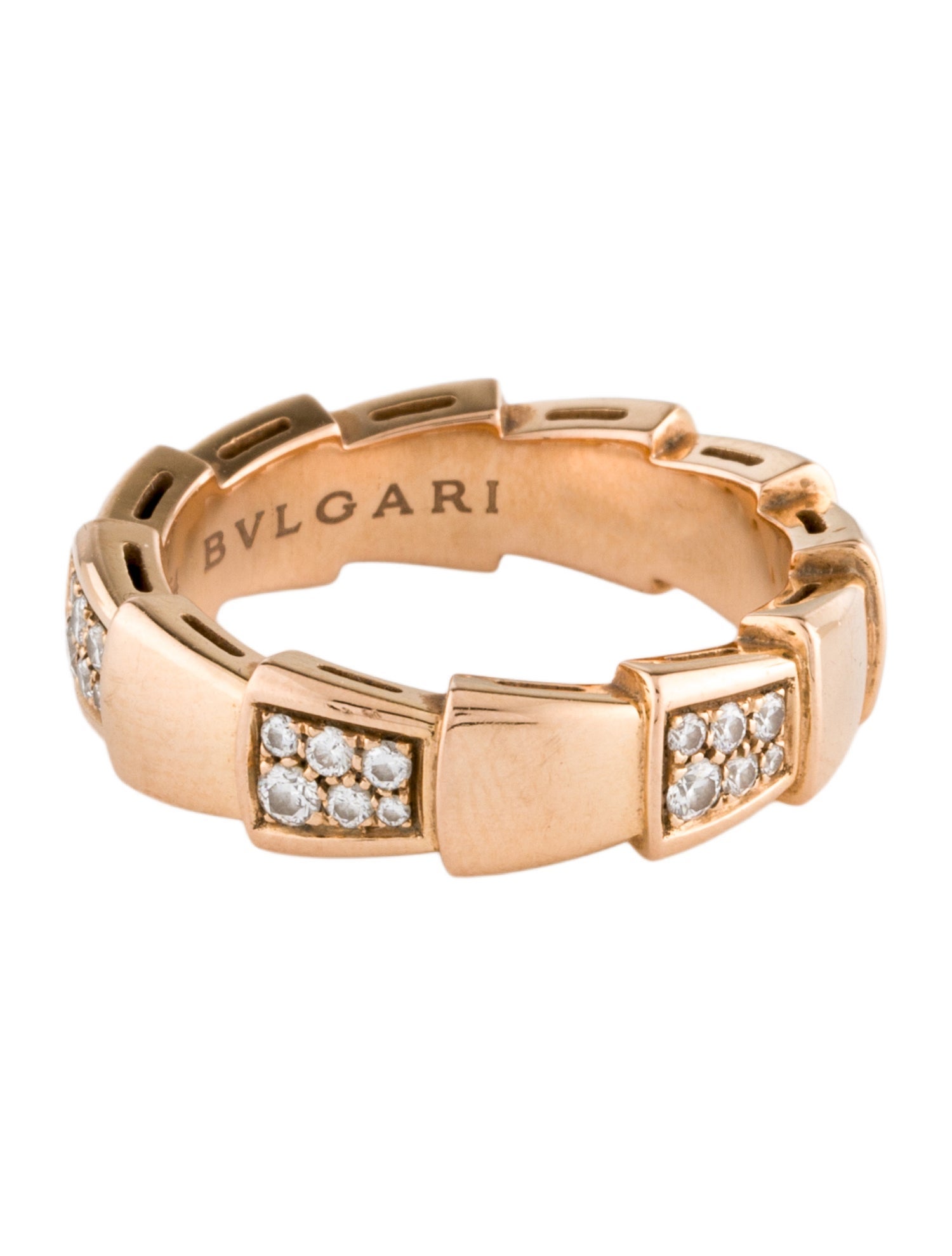 Bvlgari 18K Diamond Serpenti Viper Ring