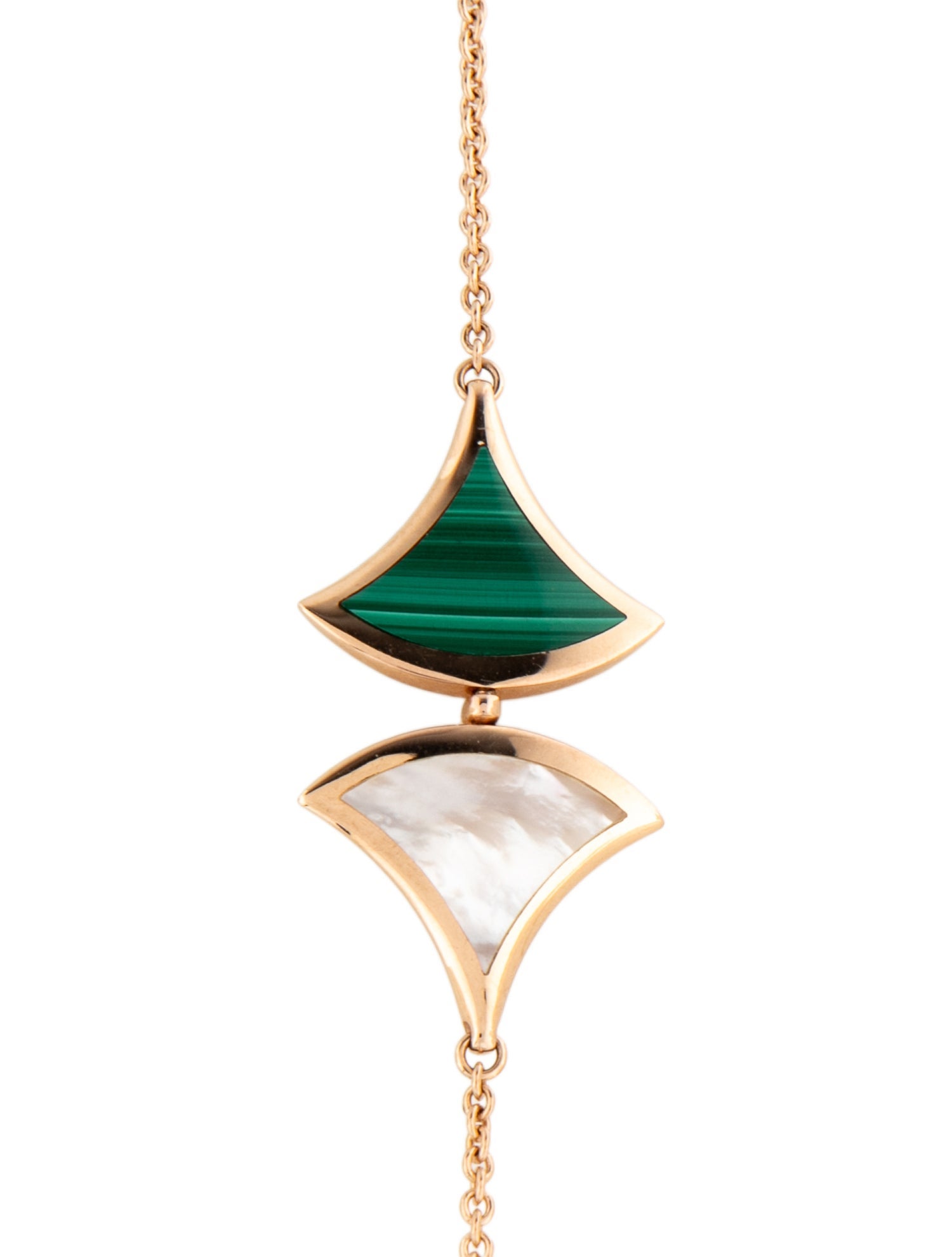Bvlgari 18K Mother of Pearl & Malachite Divas' Dream Necklace