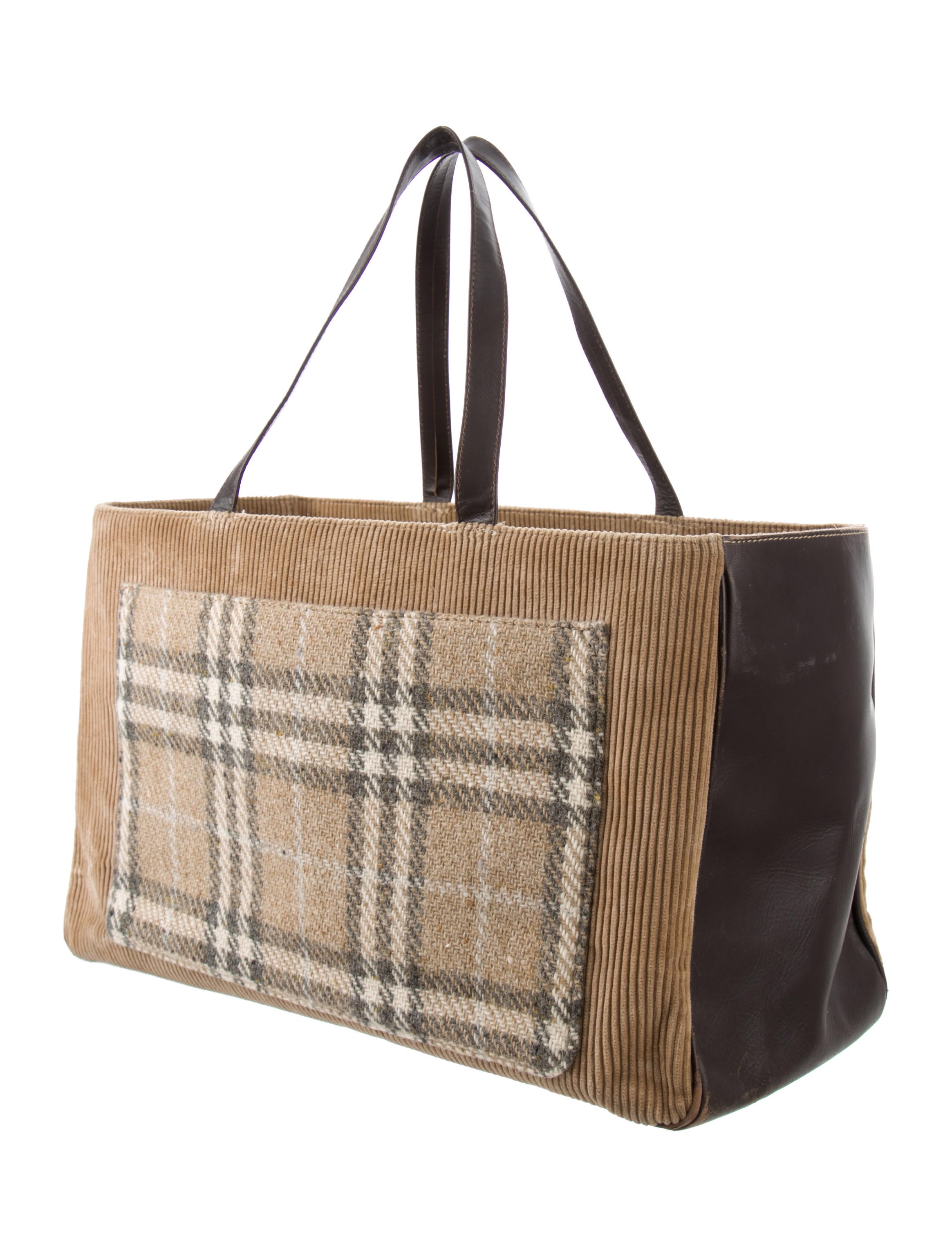 burberry corduroy tote bag