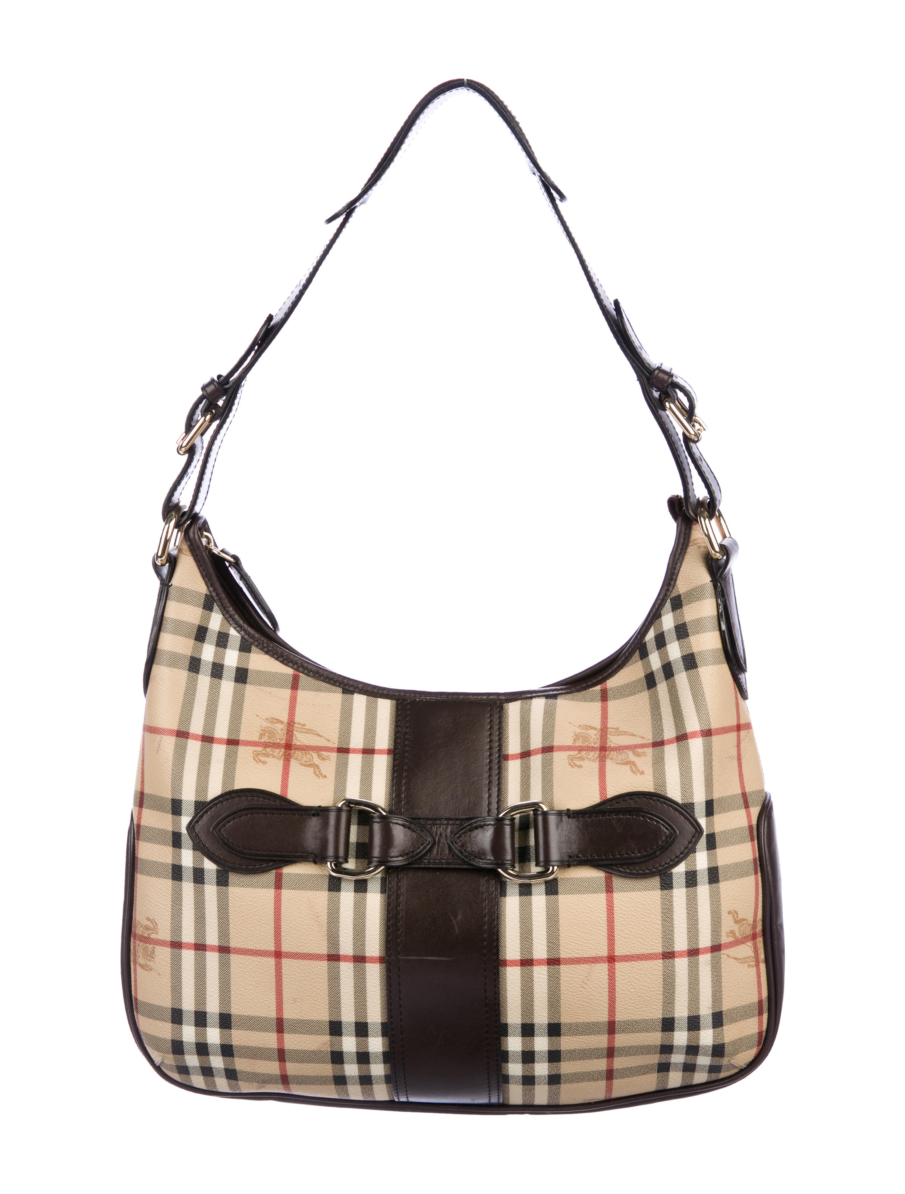 Burberry Haymarket Check Hobo Handbags Bur109946 The Realreal