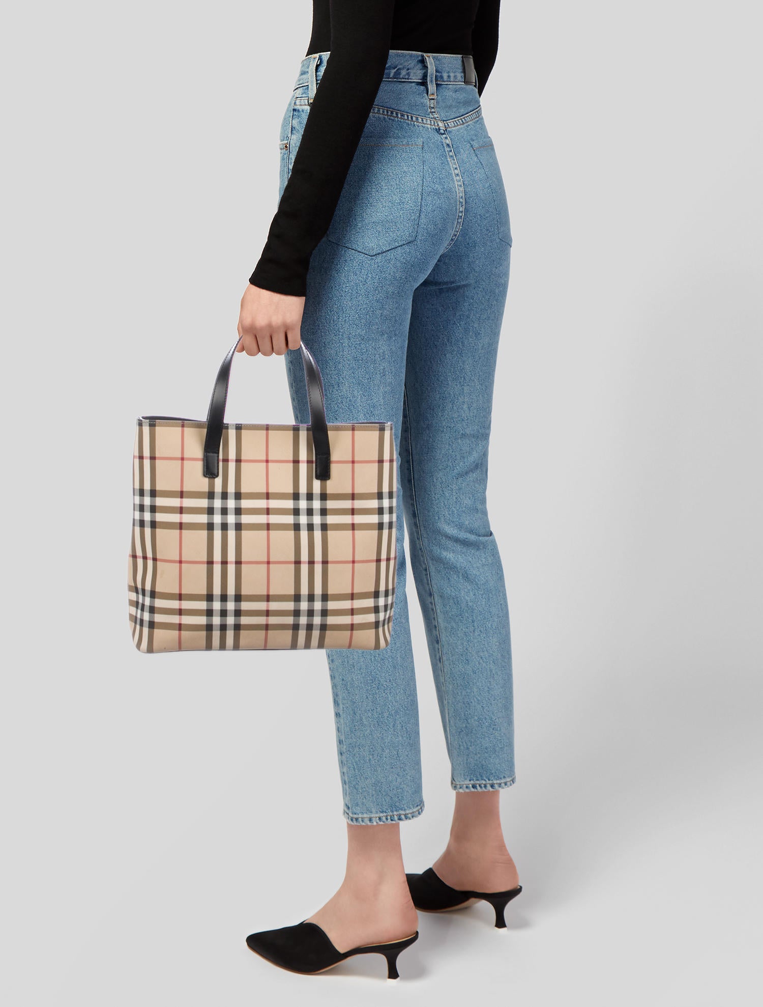 burberry nova check mini tote