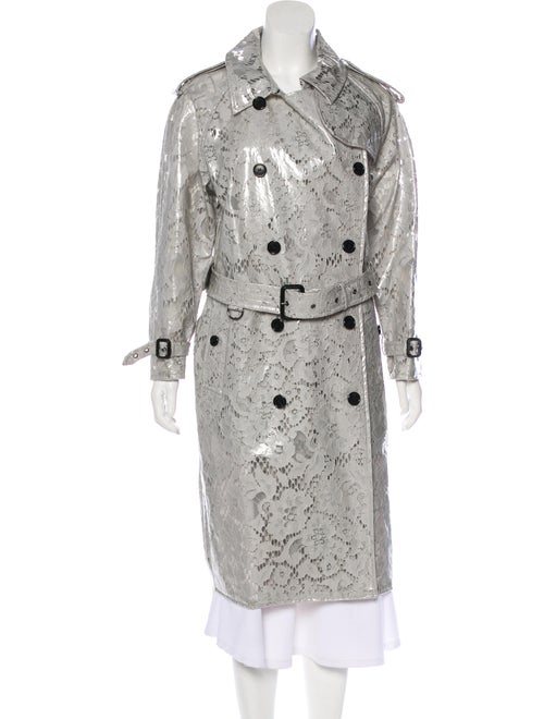 Burberry Laminated Lace Trench Coat
