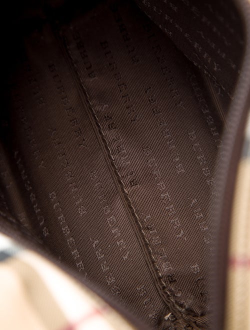 Burberry London Small Leather-Trimmed Nova Check Tote