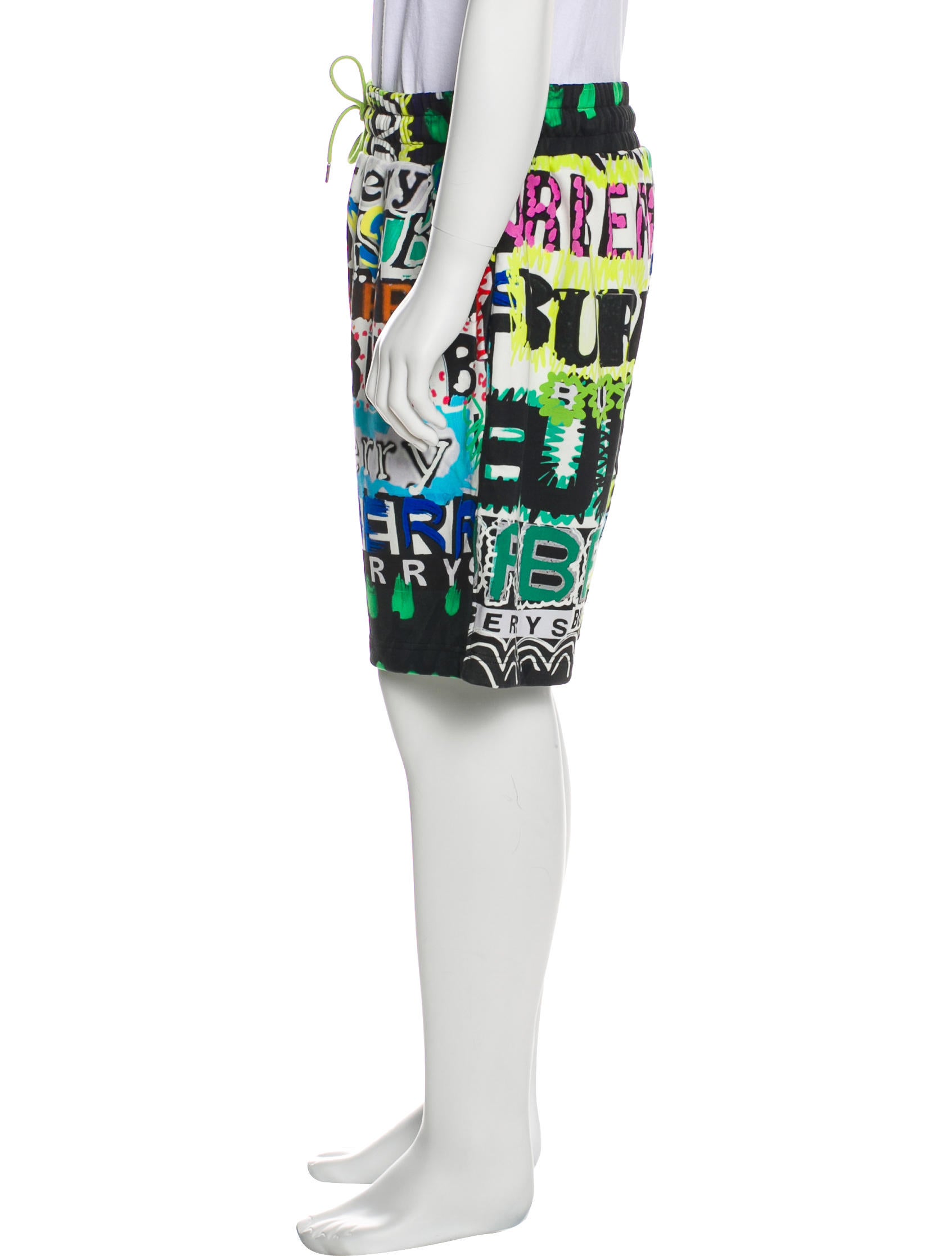 burberry shorts graffiti