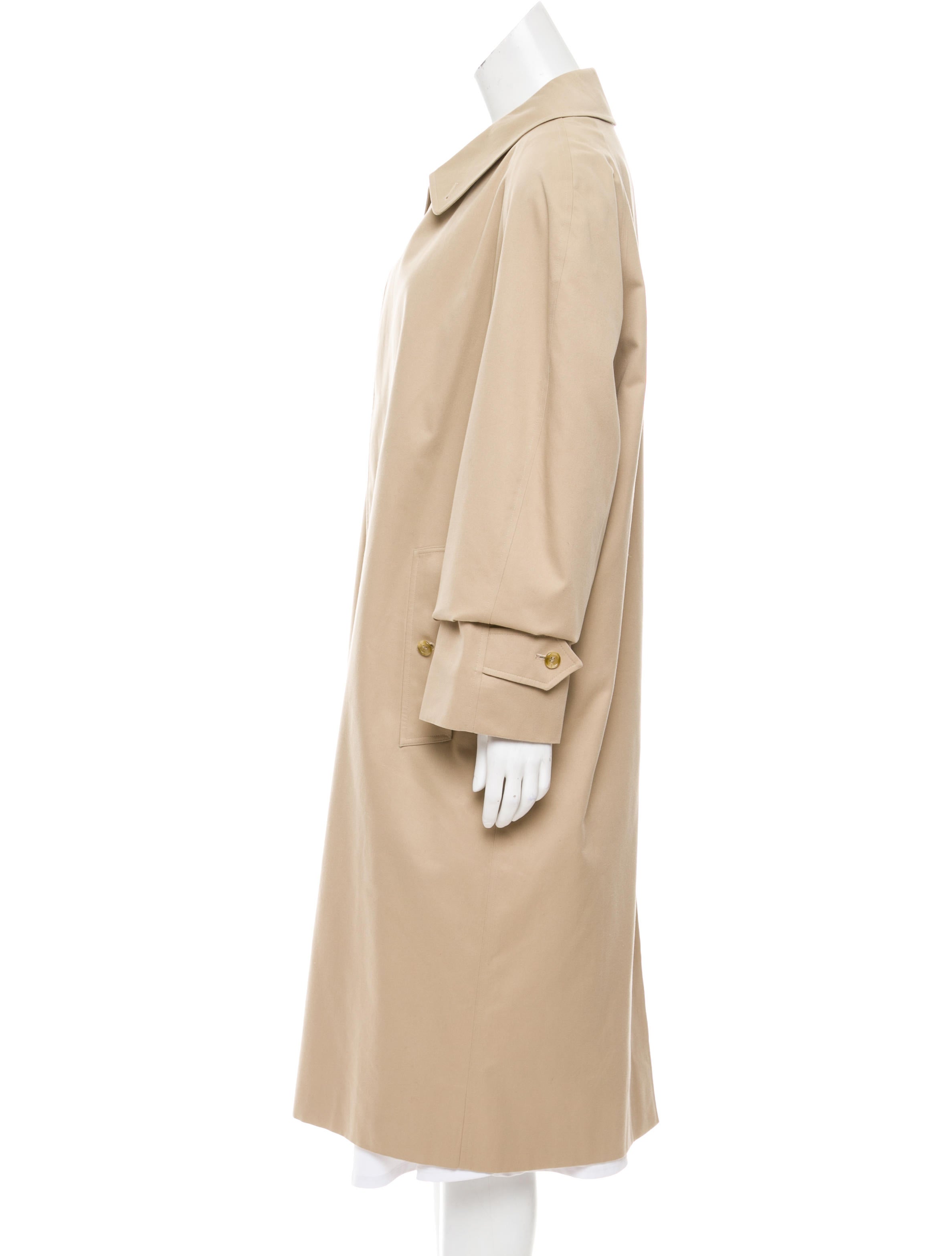 Burberry Button-Up Long Coat - Neutrals Coats, Clothing - BUR127841 ...
