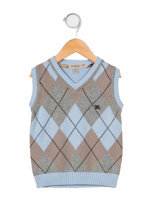 Burberry Boys' Argyle Sweater Vest Boys BUR129400 The RealReal
