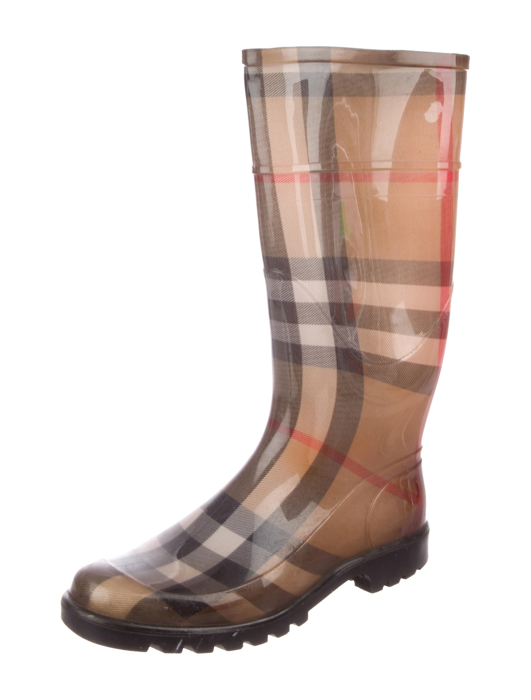 burberry house check rain boots
