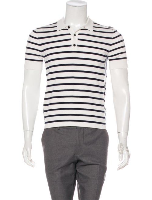 Burberry Striped Polo Shirt white