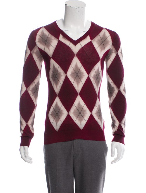 Burberry Wool Argyle Sweater multicolor