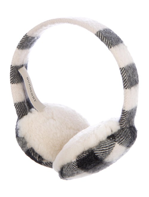 Burberry Check Print Earmuffs Beige