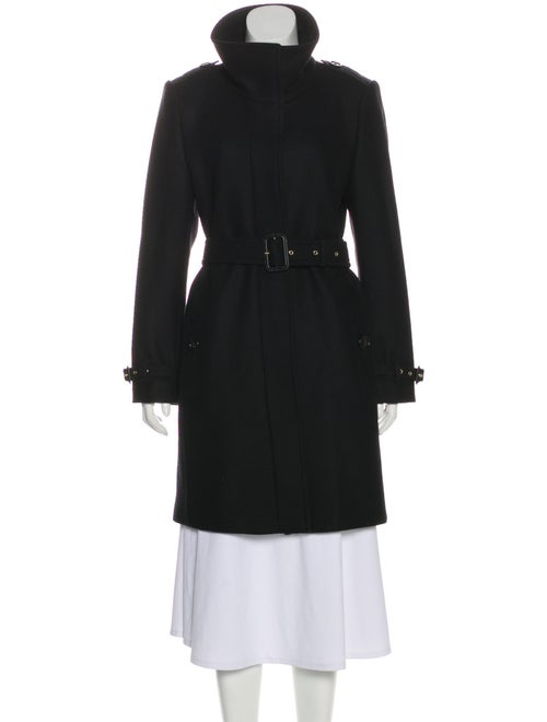 Burberry Belted Wool Coat Black