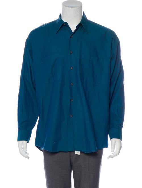 Burberry Vintage Button-Up Shirt teal