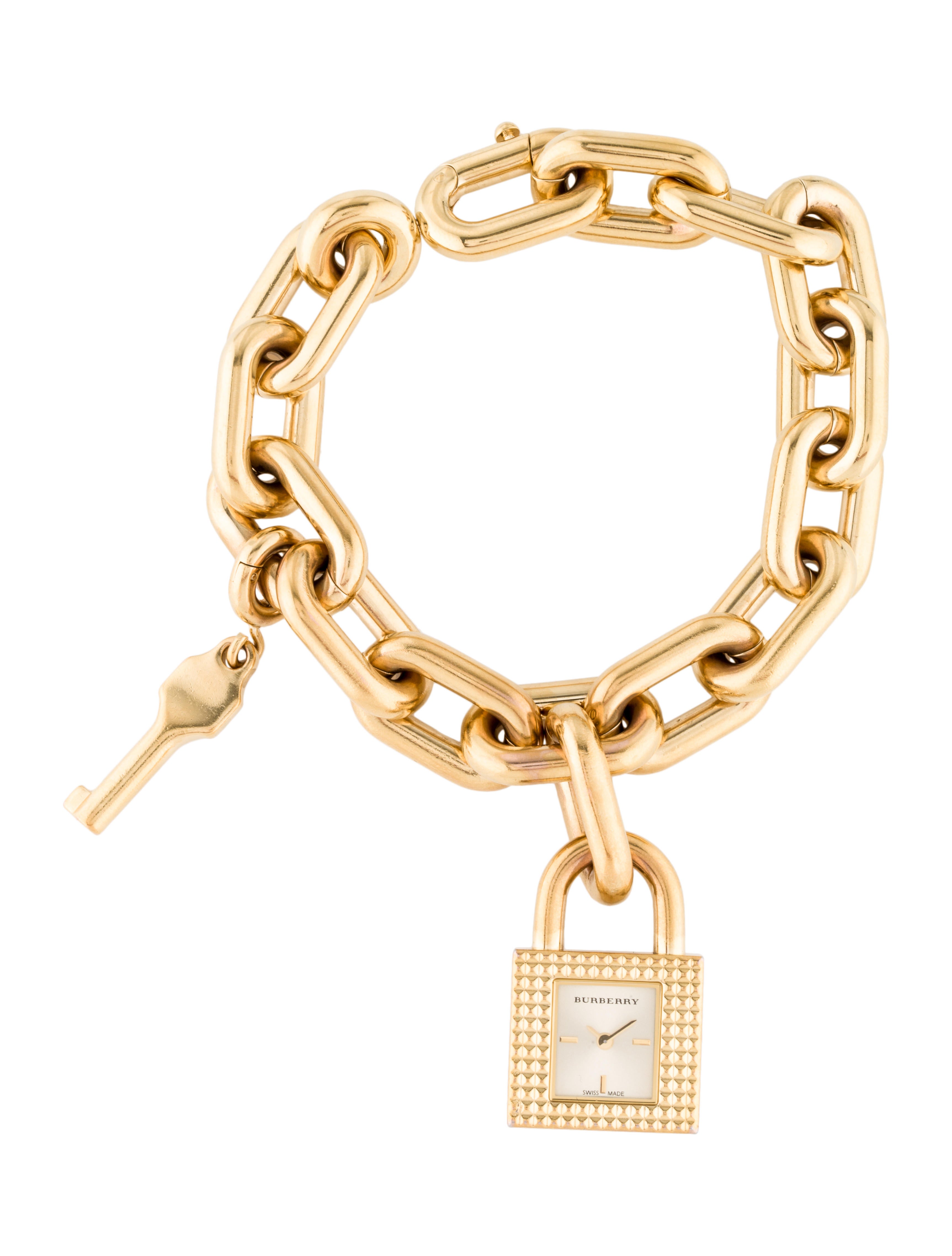 Burberry Lock & Key Chain Charm Watch