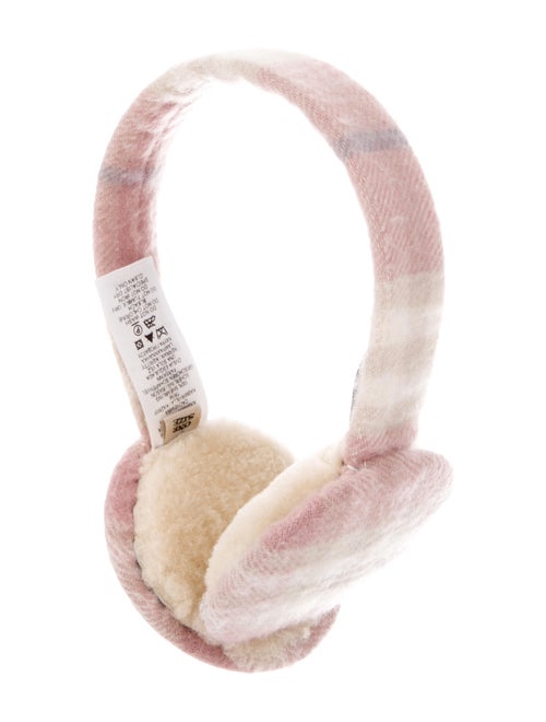 Burberry Nova Check Cashmere Earmuffs Pink