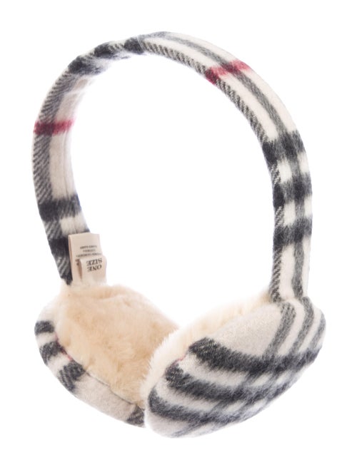 Burberry Nova Check Earmuffs White