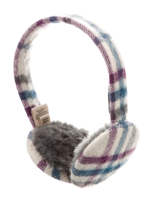 Burberry Nova Check Wool Earmuffs White