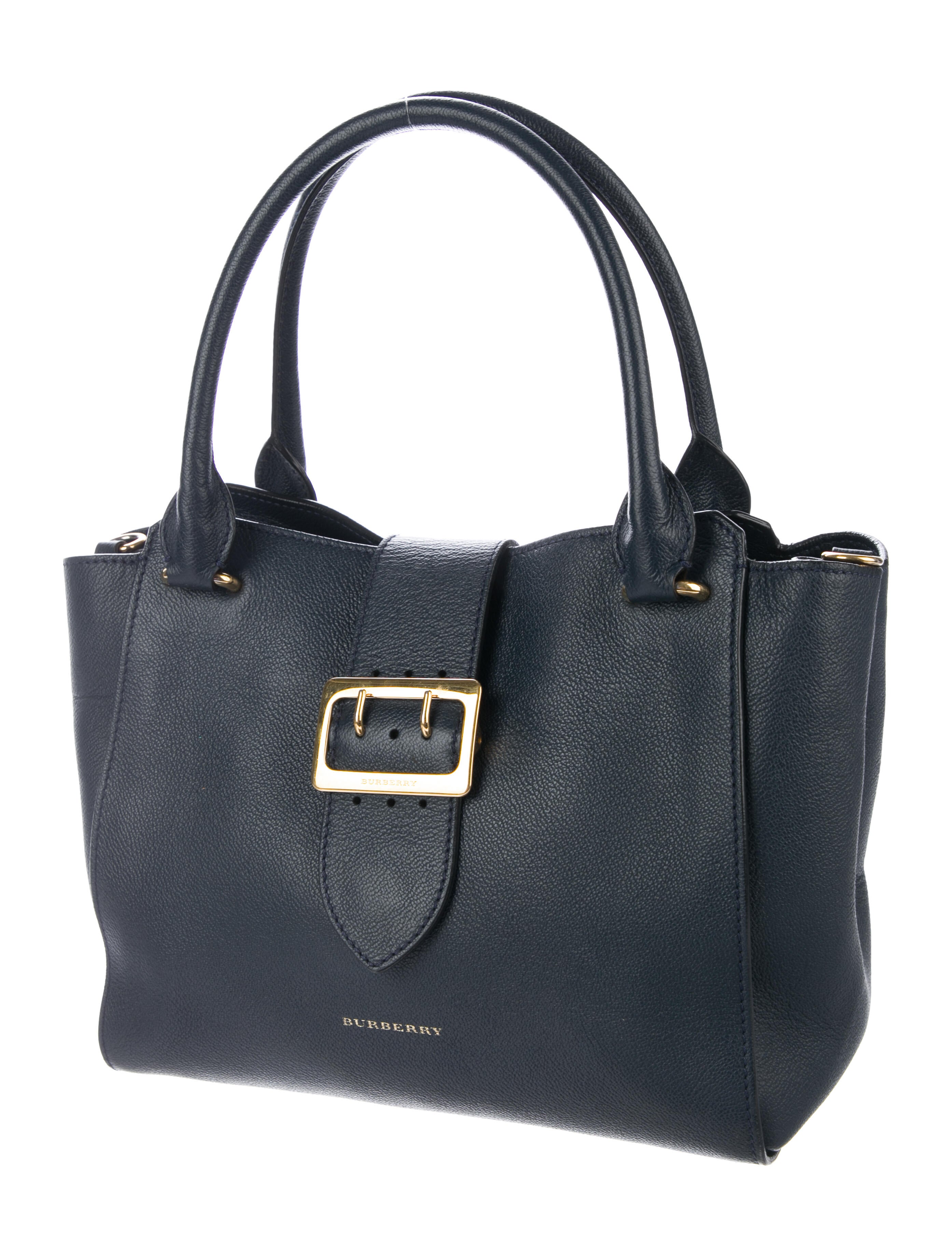 house check leather tote