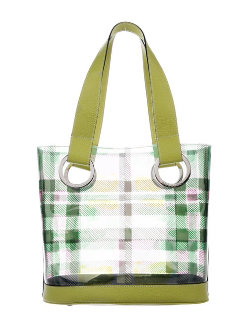 Burberry Check PVC Bucket Bag Clear