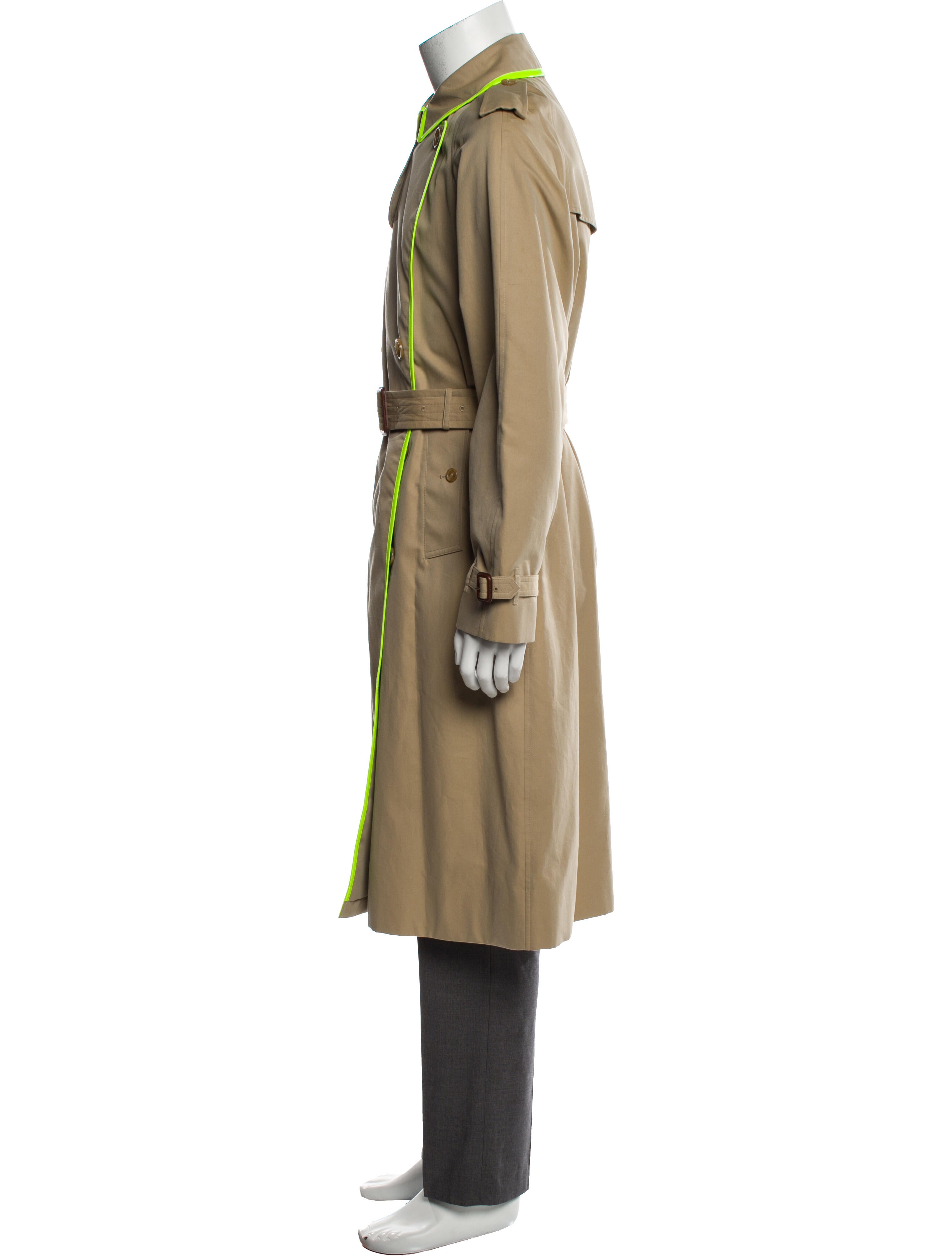 check lined trench coat
