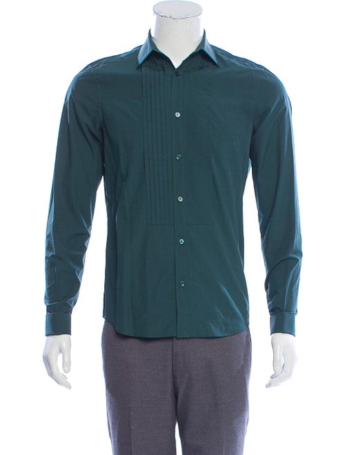Burberry Pleated Button-Up Shirt