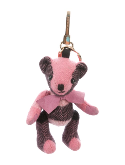 Burberry Thomas Bear Cashmere Bag Charm Pink