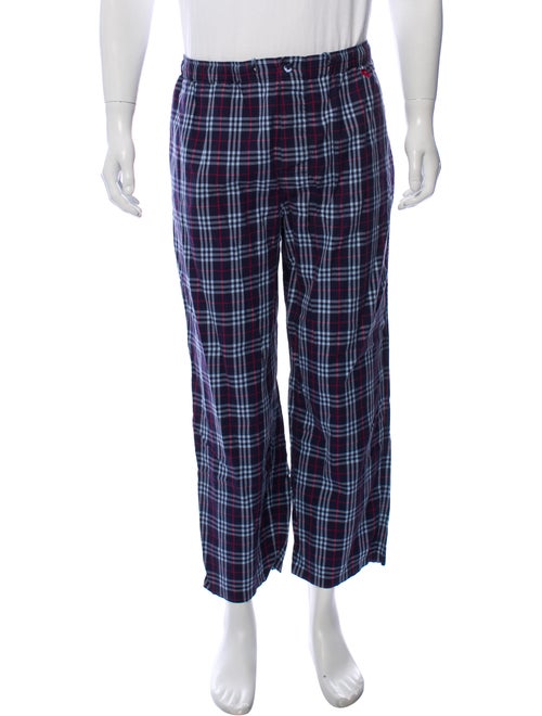 Burberry Plaid Pajama Pants navy