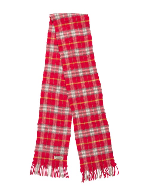 Burberry Cashmere-Wool Blend Scarf Pink