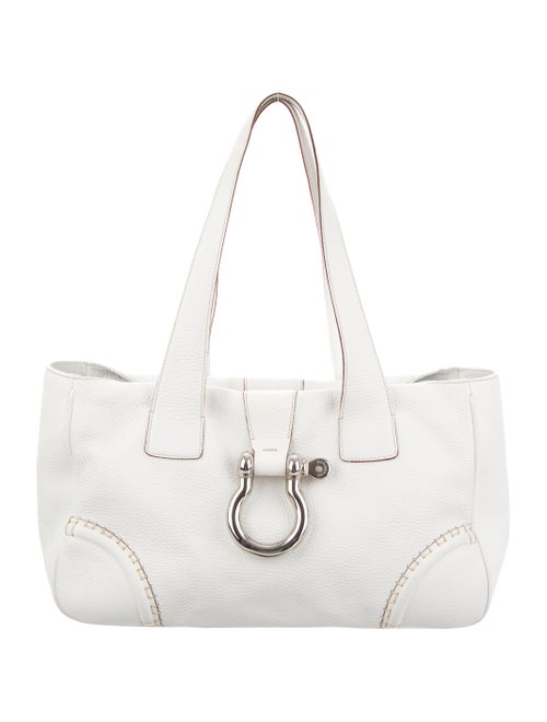 Burberry Leather Shoulder Bag silver
