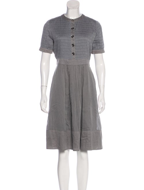 Burberry A-Line Midi Dress Grey