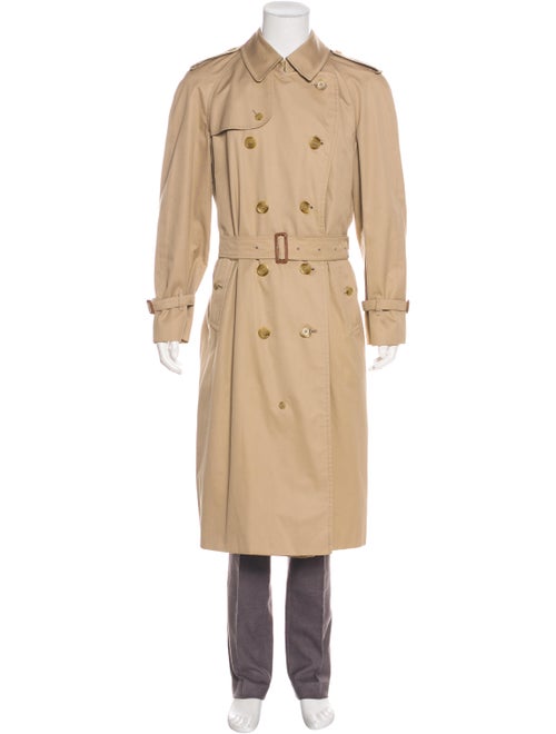 Burberry House Check-Lined Belted Trench Coat beig