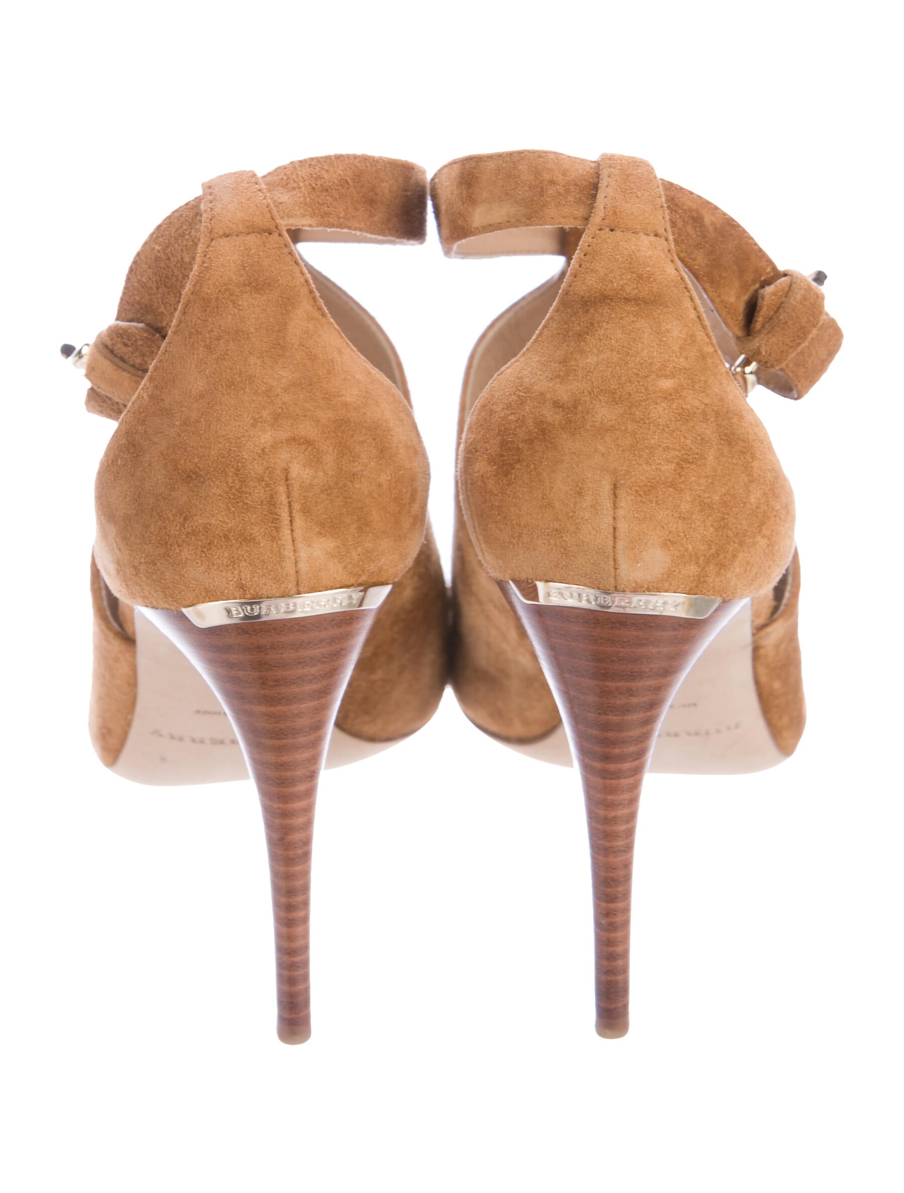 burberry signature logo suede sandals - shoes - bur175289 | the