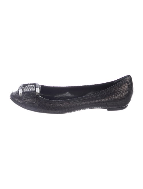 Burberry Python Ballet Flats Black