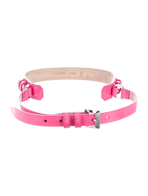 Burberry Patent Leather Belt Pink