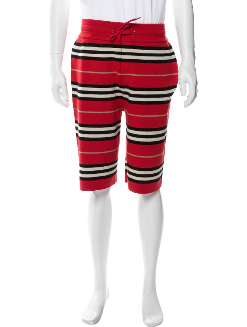 Burberry Kenton Bermuda Striped Shorts red