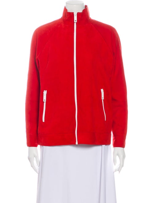 Burberry Goat Leather Jacket Orange