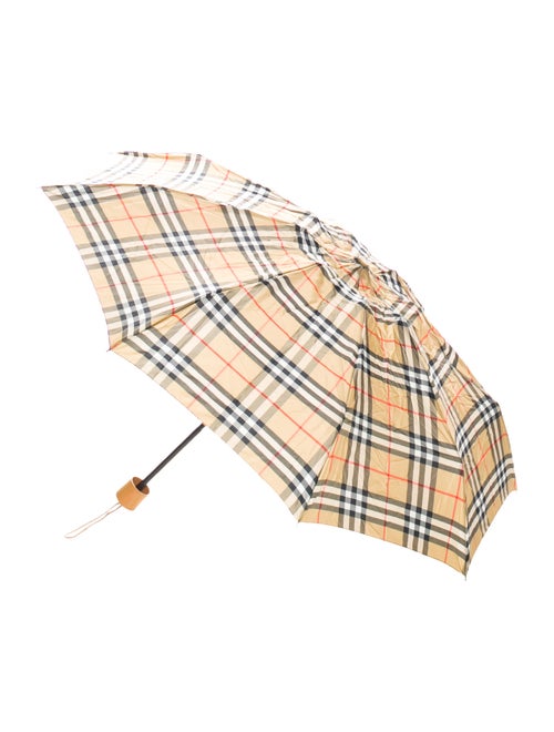 Burberry Nova Check Compact Umbrella Tan