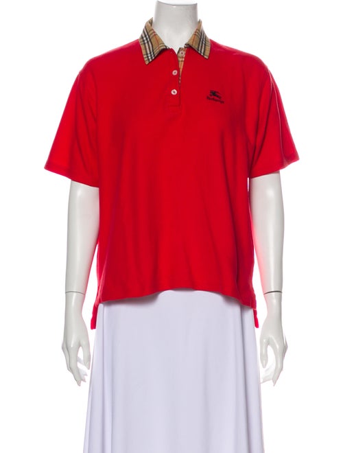Burberry Vintage Short Sleeve Polo Red