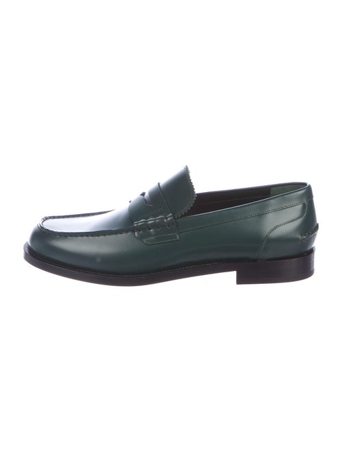 Burberry Leather Dress Loafers Green