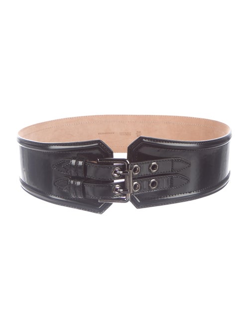Burberry Leather Buckle Belt Black