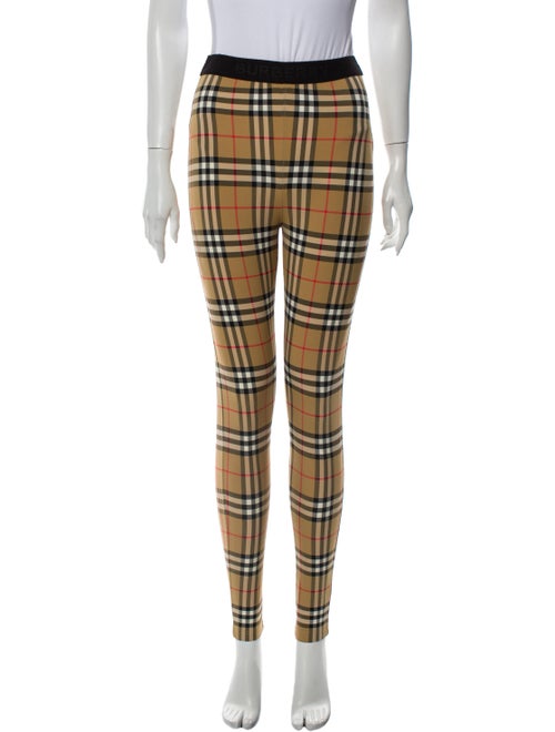 Burberry Plaid Print Skinny Leg Pants