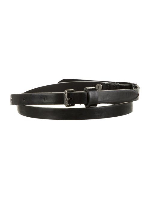 Burberry Skinny Patent Leather Belt Black